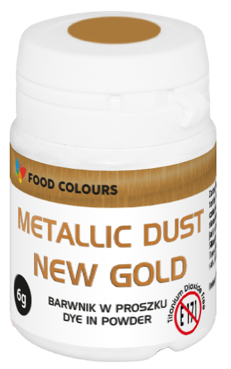 Jaunā zelta krāsviela pulverī 6g